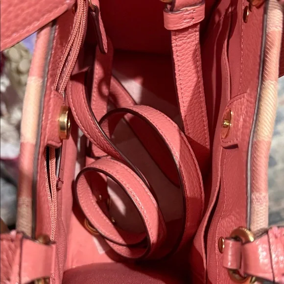 Coach Dempsey Tote 22 in Pink Signature Jacquard with Stripe - Picture 3 of 9